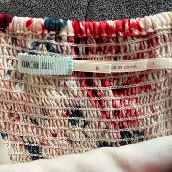 KIMCHI BLUE Strapless Floral Dress Size S Bohemian - Picture 7 of 8